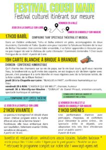 programme du festival Cousu Main 2025